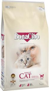 Сухой корм BonaCibo Adult Cat для взрослых котов всех пород, с мясом курицы анчоусами и рисом 5 кг BC405642 фото