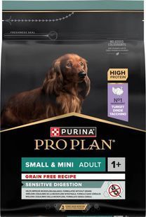 Сухой корм для взрослых собак с чувствительным пищеварением Purina Pro Plan Small & Mini 1+ Sensitive Digestion с индейкой 2.5 кг 731324 фото
