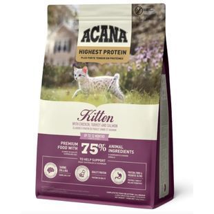 Сухий корм Acana Highest Protein Kitten для кошенят всіх порід, зі смаком курки, індички та лосося 1.8 кг a72325 фото
