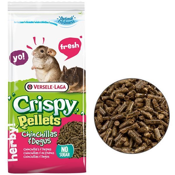 Сухий корм Versele-Laga Crispy Pellets Chinchillas & Degus для шиншил і дегу, беззерновий 1 кг 615065 фото